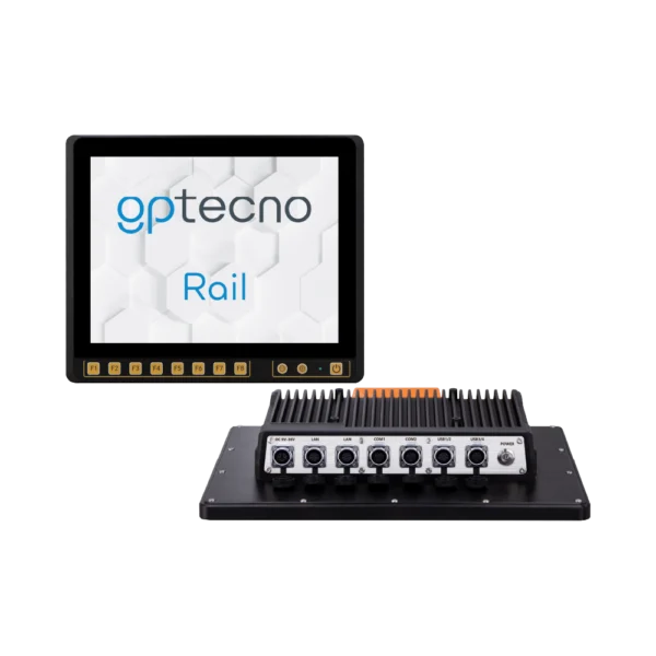 Panel PC ferroviario rugged da 12.1 pollici con certificazione EN 50155, protezione IP66 e connettori M12